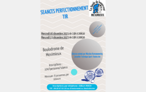 SEANCES PERFECTIONNEMENT TIRS (2 dates au choix)