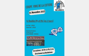COUPE VINS DE LA CÔTIÈRE : 32 DOUBLES 