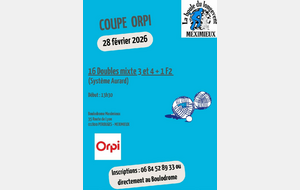 COUPE ORPI : 16 DOUBLES MIXTE