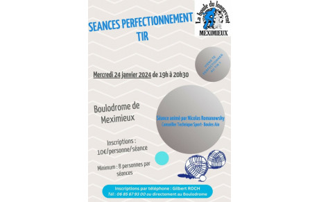 NOUVELLE SÉANCE PERFECTIONNEMENT TIR